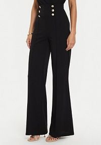 Spodnie eleganckie Rinascimento czarne damskie Materiałowe