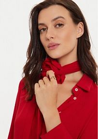 Pierścionek Fossil złoty 