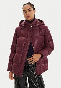 Kurtka puchowa Patrizia Pepe fioletowa damska Zimowa