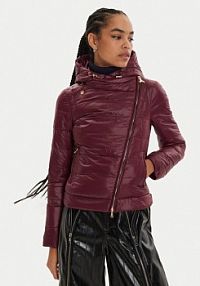 Kurtka puchowa Patrizia Pepe fioletowa damska Przejściowa