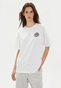 T-shirt Converse biały damski W Festival Music Girl Tee 10026373-A03  Regular Fit