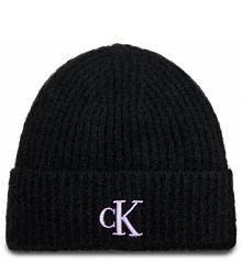 Czapka zimowa Calvin Klein Jeans czarna damska 