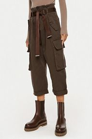 Spodnie eleganckie PINKO brązowe damskie Cargo