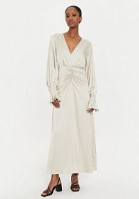 Sukienka koktajlowa Karen by Simonsen beżowa 