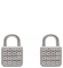 Kolczyki Fossil srebrne 