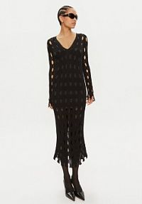 Sukienka dzianinowa PINKO czarna 