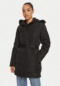 Kurtka puchowa Calvin Klein czarna damska Płaszcz zimowy