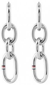 Kolczyki Tommy Hilfiger srebrne 