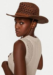 Kapelusz Banana Moon brązowy damski 