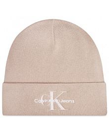 Czapka zimowa Calvin Klein beżowa damska 