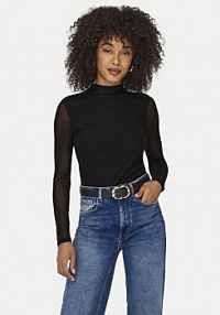 Bluzka ONLY czarna damska Erica 15141298  Regular Fit