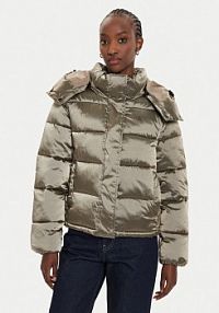 Kurtka puchowa Calvin Klein Jeans szara damska Zimowa