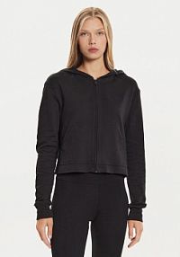 Bluza rozpinana Calvin Klein Underwear czarna damska 