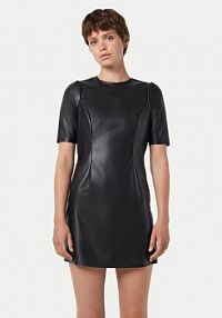 Sukienka skórzana Noisy May czarna Z imitacji skóry