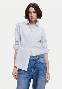 Koszula Desigual niebieska jasna damska Chiba 24WWCW22 Błękitny Regular Fit