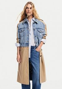 Trencz Desigual beżowy 