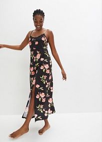 Koszula nocna na wąskich ramiączkach, z koronką  Bonprix