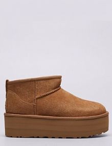 Trzewiki UGG brązowe damskie Classic Ultra Mini Platform