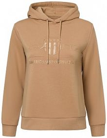 Bluza z kapturem Kobiety Bawełna brązowa jednolity XS Gant damska