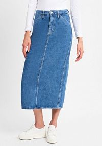 Dżinsowa spódnica  Kobiety Bawełna niebieska jednolity 29 Calvin Klein Jeans