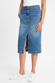 Dżinsowa spódnica  Kobiety niebieska jednolity 36 Gant