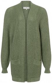 Płaszcz z dzianiny z zawartością moheru Kobiety Sztuczne włókno zielony jednolity M/L IPURI damski