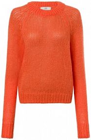 Sweter  z dzianiny Kobiety pomarańczowy jednolity XL IPURI damski