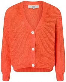 Kardigan z zawartością wełny i moheru Kobiety Sztuczne włókno pomarańczowy jednolity XL/XXL IPURI