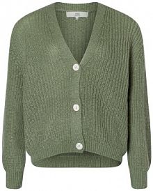 Kardigan z zawartością wełny i moheru Kobiety Sztuczne włókno zielony jednolity XL/XXL IPURI