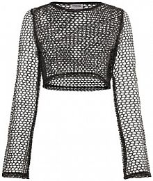 Koszulka z długim rękawem  NMDanica Kobiety czarny/srebrny marmurkowy XL Noisy May damski