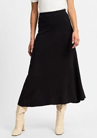 Spódnica   YASFonny Kobiety czarna jednolity XS Y.A.S