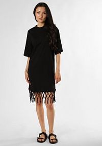 Sukienka   Kris Kobiety Bawełna czarna jednolity 38 EDITED