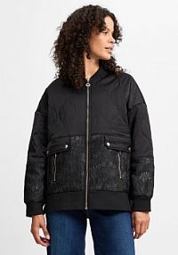 Kurtka  Kobiety czarna wypukły wzór tkaniny XS Liu Jo Collection damska