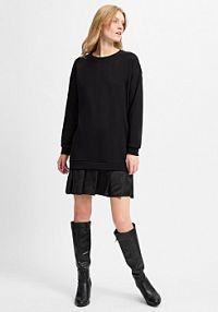 Sukienka  Kobiety Materiał dresowy czarna jednolity XS Liu Jo Collection