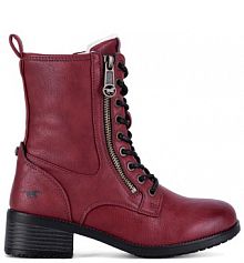 Botki na obcasie Mustang czerwone