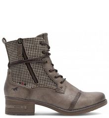 Botki na obcasie Mustang szare