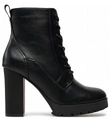 Botki na obcasie Refresh czarne