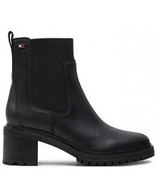 Botki na obcasie Tommy Hilfiger czarne