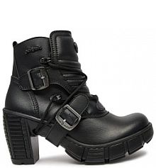 Botki na obcasie NEW ROCK czarne