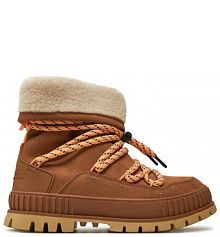 Śniegowce Palladium brązowe damskie