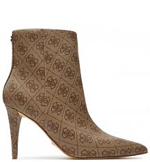 Botki na obcasie Guess beżowe