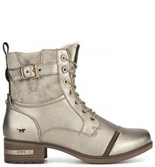 Botki Mustang złote damskie