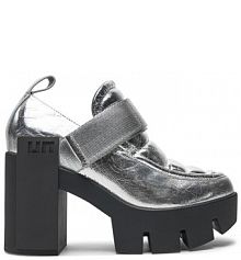 Półbuty na obcasie United Nude srebrne