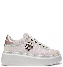 Sneakersy KARL LAGERFELD srebrne damskie