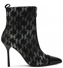 Botki na obcasie KARL LAGERFELD czarne