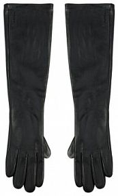 Rękawiczki skórzane Calvin Klein czarne