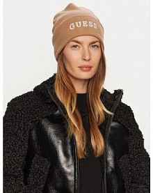 Czapka zimowa Guess beżowa damska