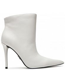 Botki na obcasie Steve Madden białe