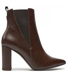 Botki na obcasie R.Polański brązowe