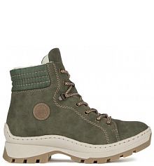 Botki Rieker zielone damskie